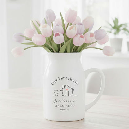 Personalised New Home Ceramic Vase Gift