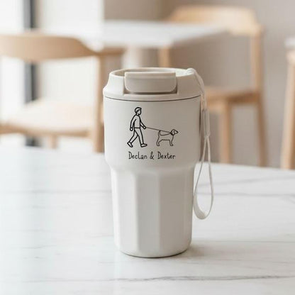 Personalised Dog & Owner Travel Mug Gift