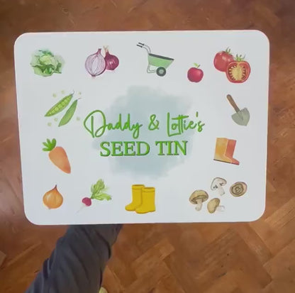 Personalised Seeds Metal Storage Tin